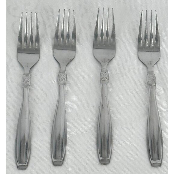 Oneida VISTA Stainless Steel Flatware Salad Fork Set Of 4‎ - Picture 2 of 6